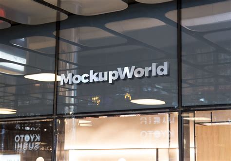 shop facade logo mockup mockup world