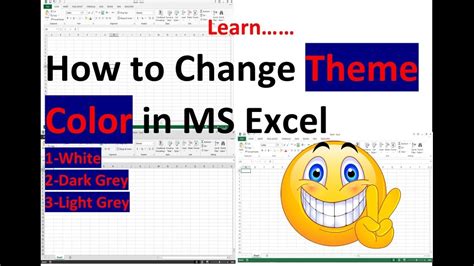 Maybe you like to change font size, zoom if so, you can save yourself time and trouble by setting a default template for excel to use each time you create a new workbook. How to Change Excel Theme Color (Tutorial), Light Grey ...