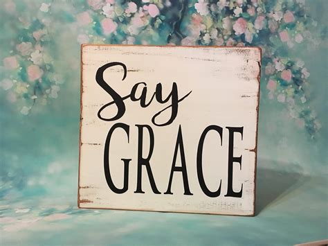 Say Grace Handpainted Wood Sign 12x12