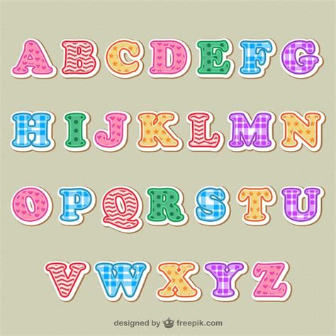 Colorful Alphabet Letters Vector Free Download