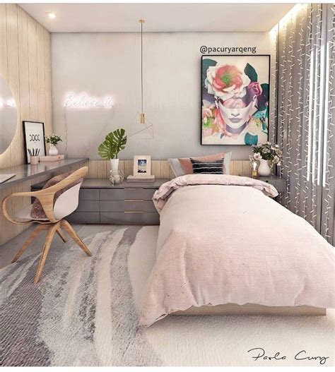 Elegant dark brown wall painting big headboard design ideas small via yourkidscloset.com. 27 Small Bedroom Ideas Design Minimalist and Simple ...