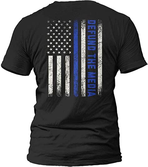 Graphic T Shirts Thin Blue Line Support Patriotic American Defund The