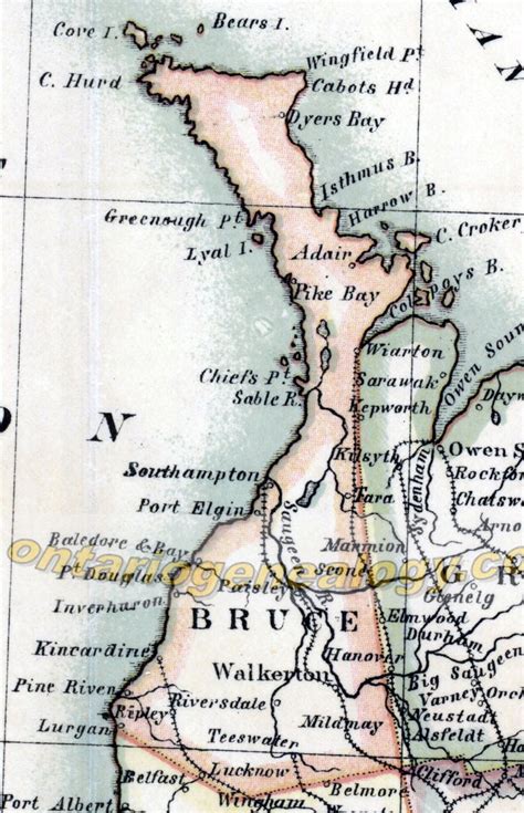 Bruce County Historical Pioneer Ancestor Settlement Maps