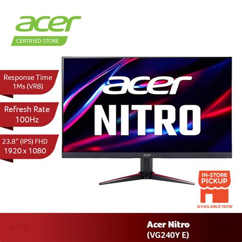 Acer Nitro Vg240y Vg240y E 238 Ips 100hz 1ms Fhd Amd Freesync