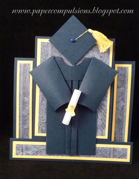 Paper Compulsions Graduation Cap And Gown Card Graduation Cap And