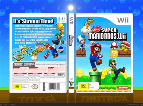 Viewing Full Size New Super Mario Bros Wii Box Cover