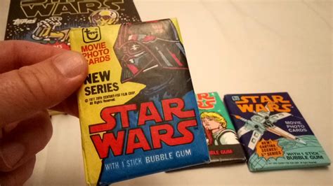 Vintage Star Wars Topps Unopened Bubble Gum Trading Card Packs Youtube