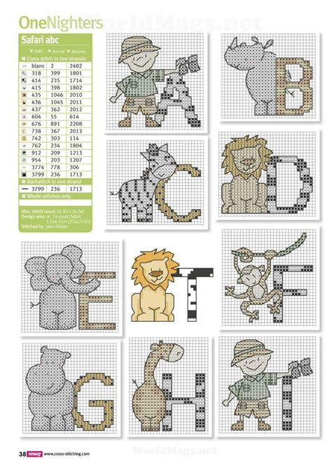 > animal alphabet (cross stitch). 611 best images about Cross stitch alphabet on Pinterest