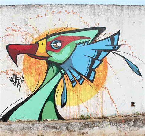 Graffiti Bird Character By Fernando Garroux Murals Street Art