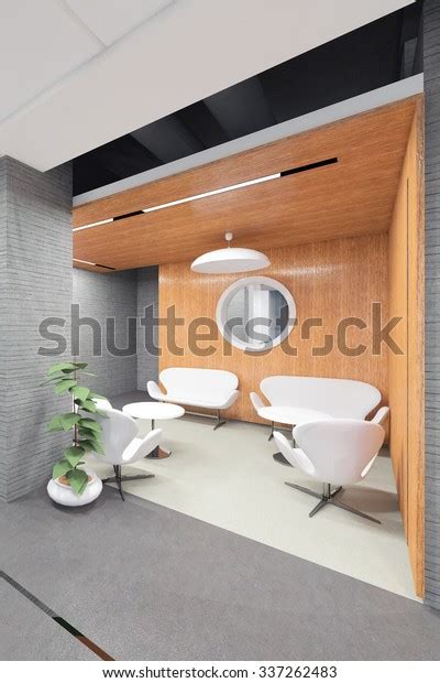Office Lobby Reception Desk Visualization Stock Illustration 337262483