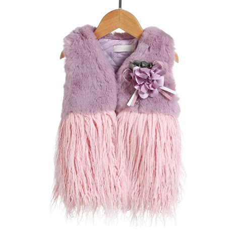 New Fashion Kid Baby Girl Vest Autumn Winter Faux Fur Waistcoat Thick