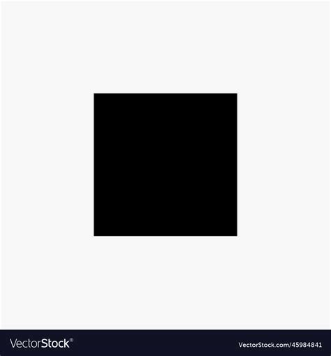 Black Square Icon Design On White Background Vector Image