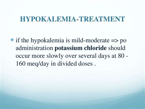 Hypokalemia Diagnosis Causes And Treatment