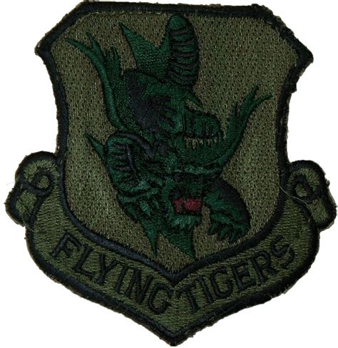 Flying Tigers Tygmärke Subdued Patchar Rank And Märken Us Air