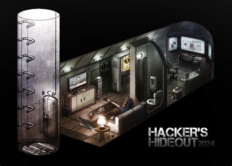 Futuristic Dump Underground Shelter Cyberpunk Underground Bunker