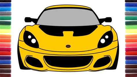 How To Draw Lotus Elise Sprint 220 Front View Youtube