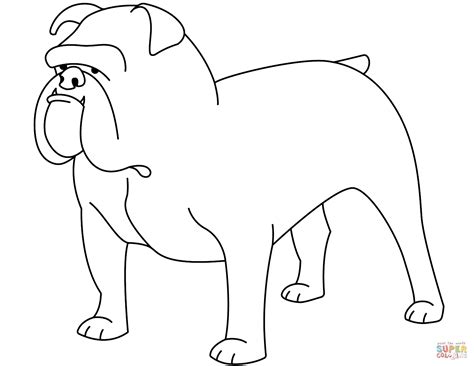 Here is another dog family creatures though its body aren't quit the same as a typical dog. Funny Bulldog coloring page | Free Printable Coloring Pages