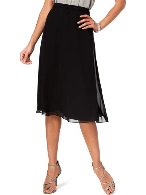 Alex Evenings Alex Evenings Womens Chiffon Knee Length A Line Skirt