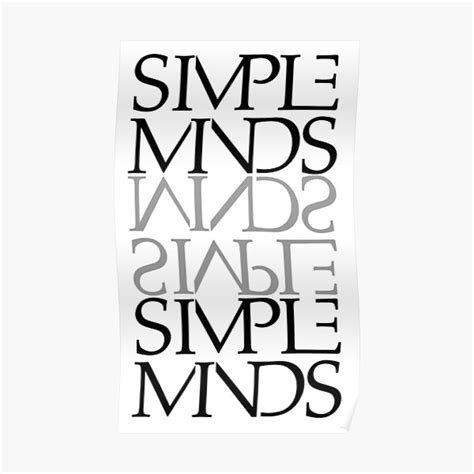 Simple Minds Logo Black And Black Poster By Omegarkb Redbubble
