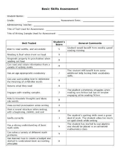 Skills Assessment Tips 10 Examples Format Pdf Examples