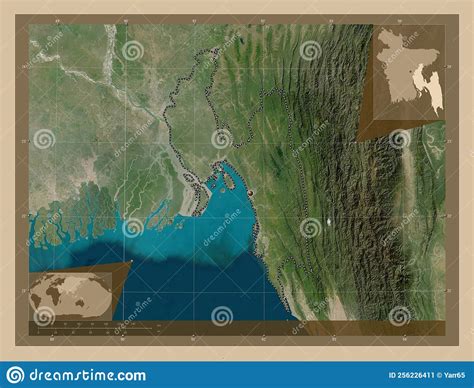 Chittagong Bangladesh Low Res Satellite Capital Stock Illustration