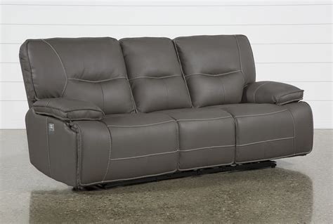 Marcus Grey 88 Power Reclining Sofa With Power Headrest And Usb Living