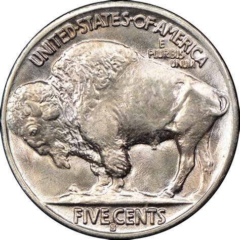 1937 S 5c Ms Buffalo Five Cents Ngc