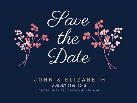 Save The Date Banner Template Sample Design Templates