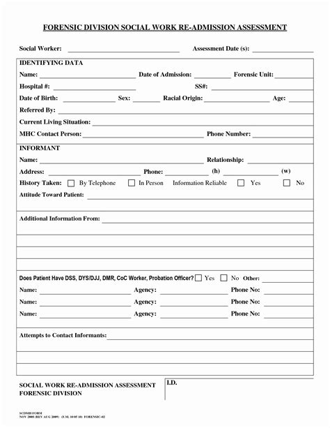 Free 7 Social Work Assessment Forms In Ms Word Pdf