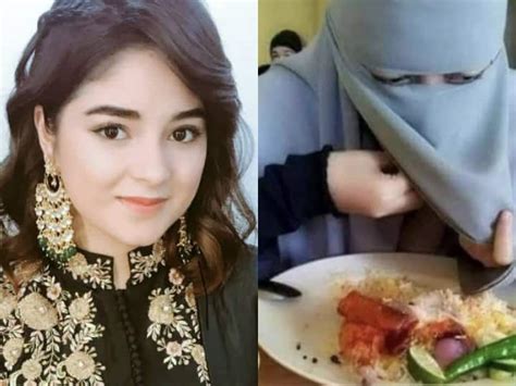 Zaira Wasim Came Tweet In Support Of Hijab Girl Said I Also Eat Like This लड़की ने हिजाब पहनकर