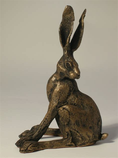 Hare Sculpture Alert Rabbit Sculpture Sculpture Rabbit Art