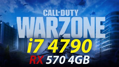 Cod Warzone I7 4790i7 4770 Rx 570 4gb Testing Cpu Performance On