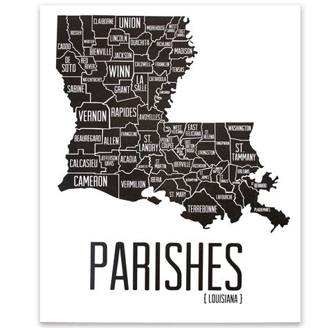 Louisiana Parishes Print | Louisiana parishes, Louisiana history, Louisiana