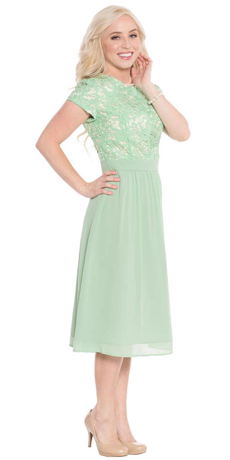 Gwennie is simple, timeless and incredibly chic. Semi-Formal Modest Bridesmaid Dress in Sage Green or Mint