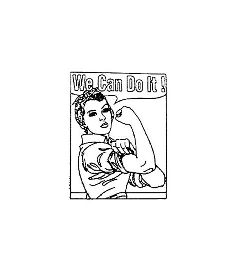 Clearance Rosie The Riveter We Can Do It Rubber Stamp With Images
