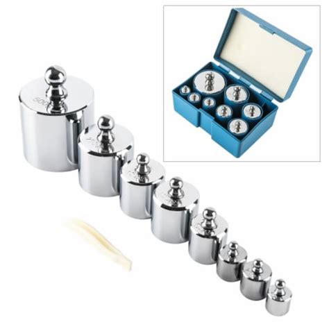 8 Pieces 1000 Gram Stainless Steel Calibration Weight Set With Case And