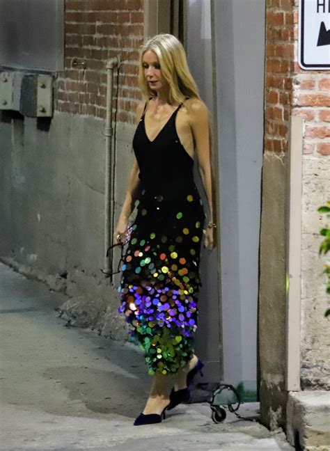 gwyneth paltrow goes braless leaving ‘jimmy kimmel live photos life and style
