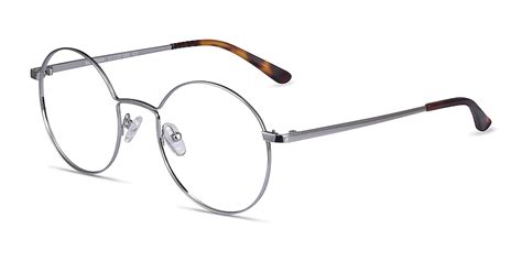 Midtown Round Silver Full Rim Eyeglasses Eyebuydirect Canada