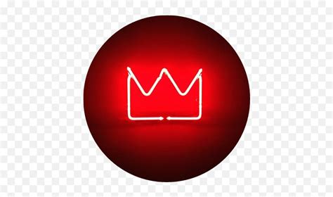 Aethestic Red Light Crown Sticker Neon Red Aesthetic Emojired Light