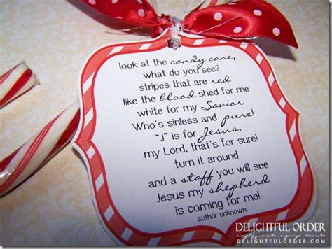 White for my savior, who's sinless and pure! Delightful Order: Free Printable Candy Cane Poem