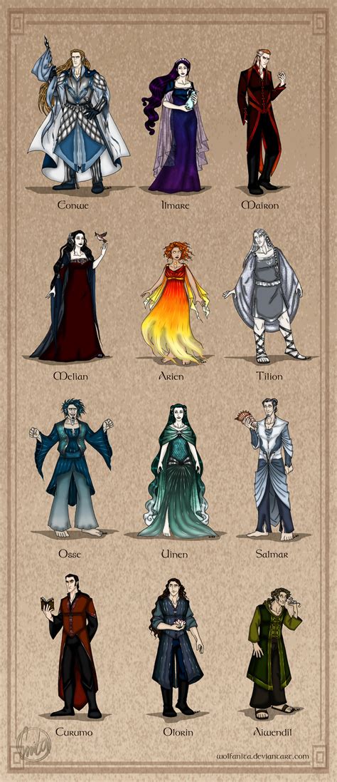 The Silmarillion The Valar Complete By Wolfanita On Deviantart