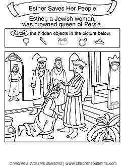 Queen Esther Coloring Page Ministry-To-Children Coloring