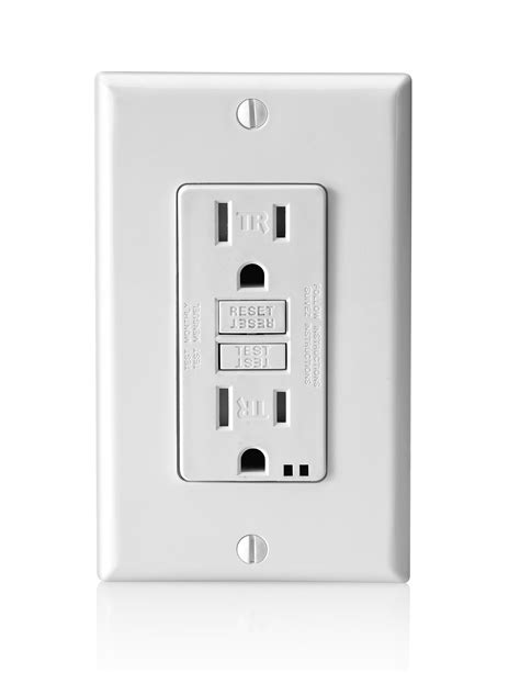 Leviton S7599 W 15 Amp Self Test Gfci Wallplate Included