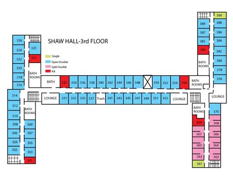 The upstairs includes a full bathroom, loft and bonus room creating several living options for the prospective home owner. Shaw Hall Floor Plans - Housing, Meal Plan, and I.D. Card ...