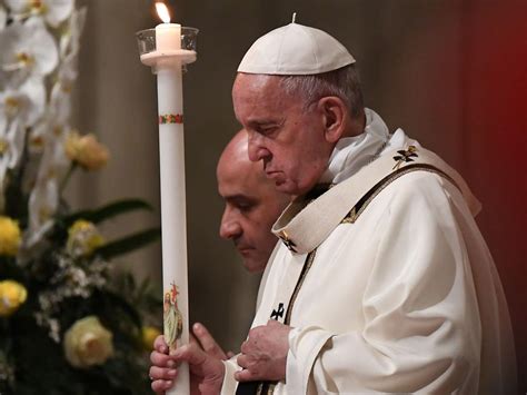 Pope Francis Carries Easter Candle In Solemn Vatican Rite The Courier Mail