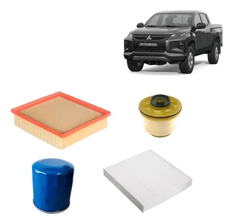 Kit Filtros Aceite Aire Petróleo Polen Mitsubishi L200 2 2