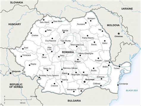 Romania Political Map Digital Maps Netmaps Uk Vector Eps And Wall Maps