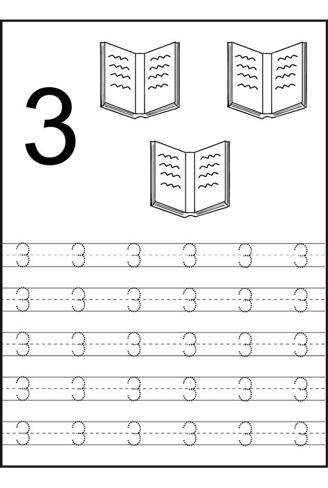 Tracing Numbers Worksheets For 3 Year Olds