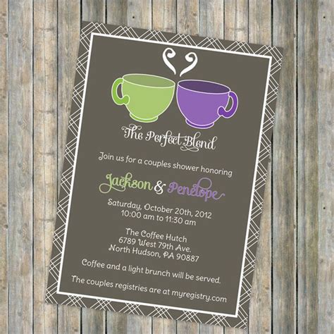 Couples Shower Invitation Coffee Or Tea Perfect Blend Etsy