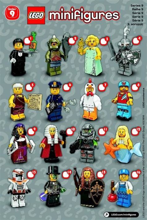 Can you name the lego minifigures: LEGO Minifigures - Series 9 Minifigure Checklist - Lego ...